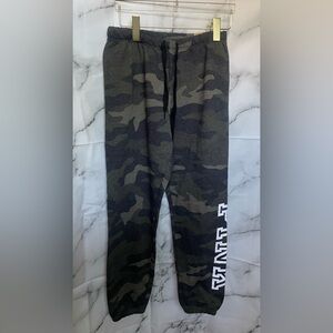 PINK Victoria's Secret Camouflage Joggers - Olive and Black